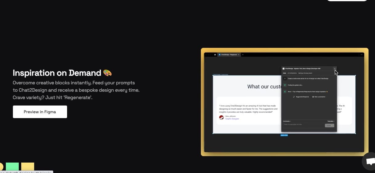 Chat2Design - AI Design Chat2Design homepage