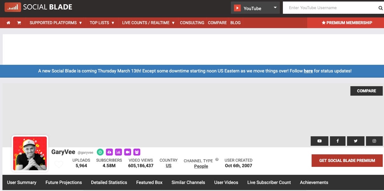 Socialblade competitor analysis Social Blade competitor analysis tool