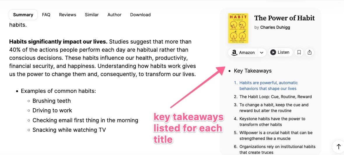 SoBrief key takeaways