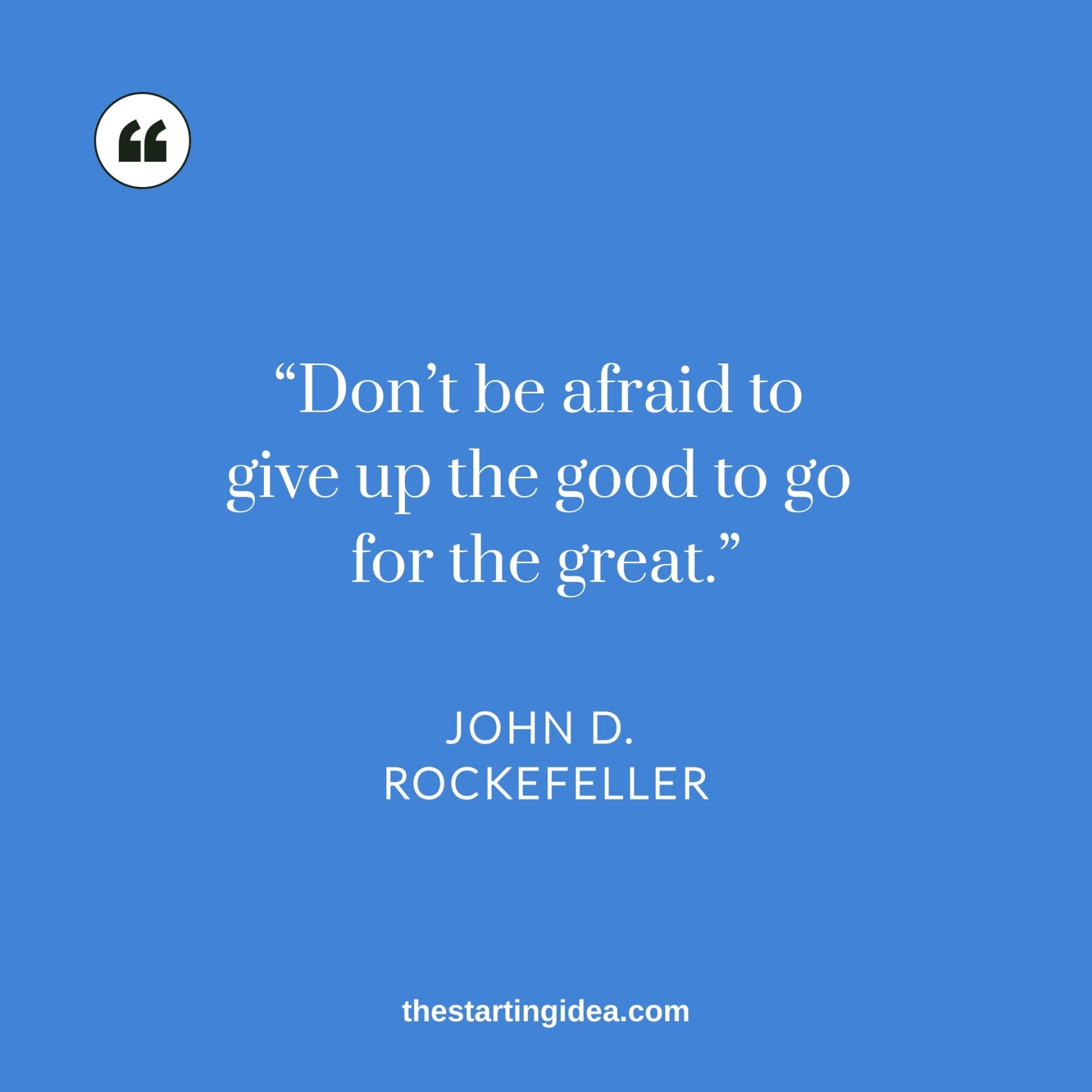 comeback quote by John D. Rockefeller Comeback quote from John D. Rockefeller.