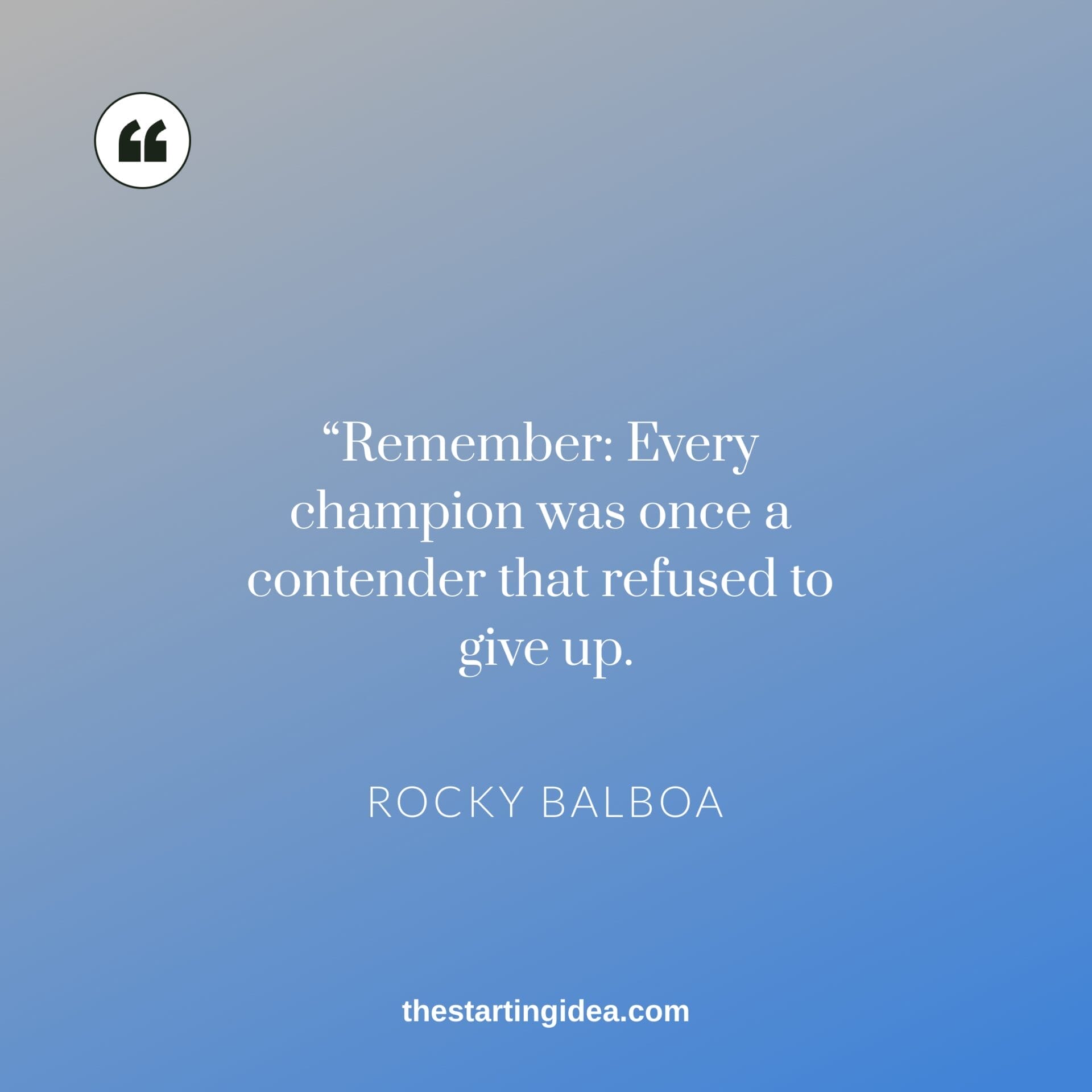 comeback quote - Rocky Balboa Comeback quote by Rocky Balboa